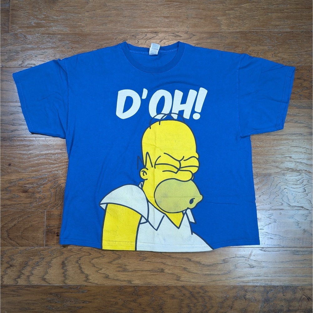 Vintage The Simpsons Homer Simpson Matt Groening D'Oh Tee Size 2XL (25.5x27.5)